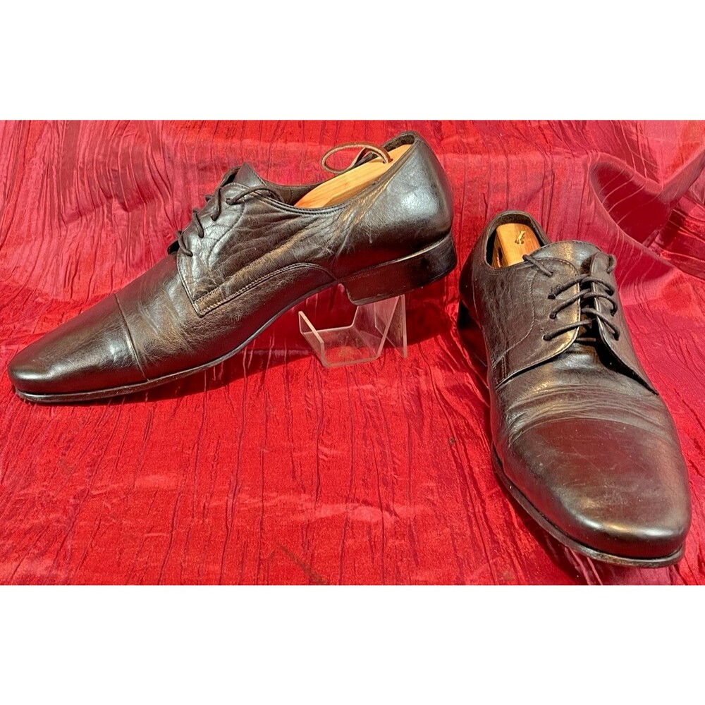 Mens Bruno Magli Leather Lace-Up Cap Toe Derby Dress Shoes sz 8.5M